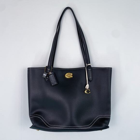 Coach Upcrafted Willow Tote Bag in Black - Picture 1 of 9